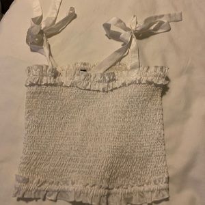 Smocked tube top w ties!
